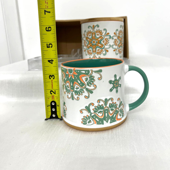 NWT Blue Sky Spectrum Designz terra cotta mug and canister, set of 2. - Picture 8 of 11
